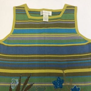 Susan Bristol Sweater Chartreu M New